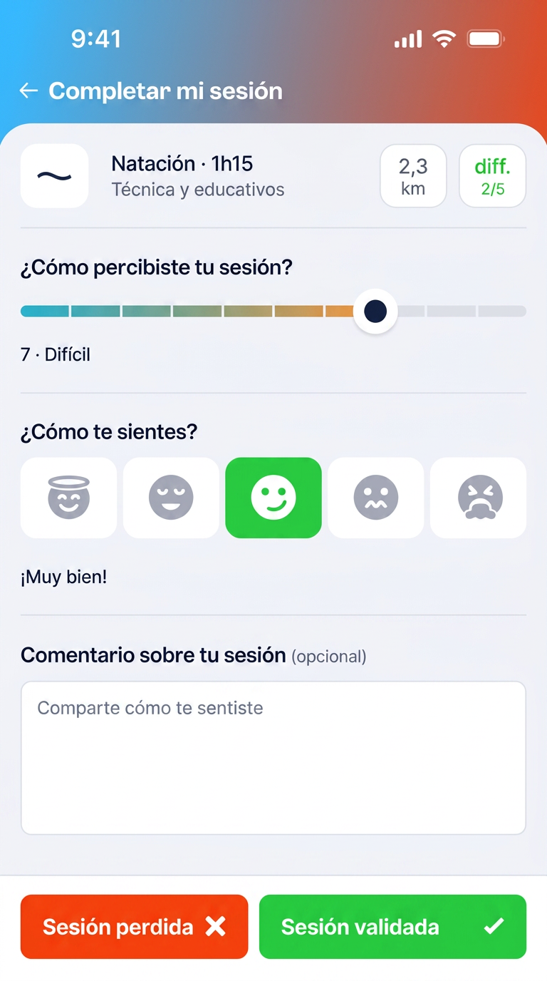 Coach Kona - Validación de sesión y sensaciones